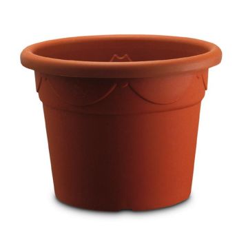 Plastecnic Vaso in Plastica Corinto Color Terracotta