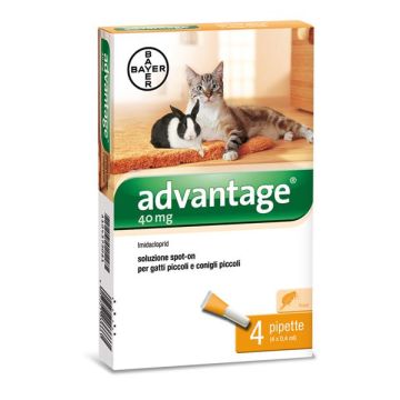 Advantage 40 Antiparassitario per Gatti e Conigli fino a 4 kg