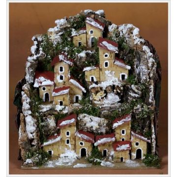 Paesaggio Innevato per Presepe 20x14cm